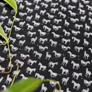 H&M Zebra Motif Print Black Top